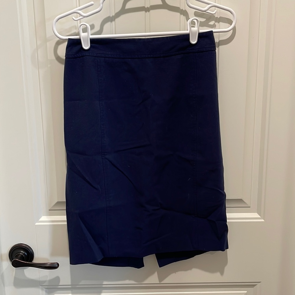 Navy Pencil Skirt